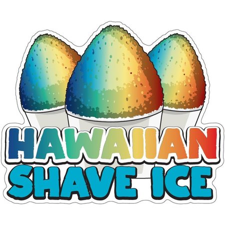 SIGNMISSION Hawaiian Shave IceConcession Stand Food Truck Sticker, 12" x 4.5", D-DC-12 Hawaiian Shave Ice19 D-DC-12 Hawaiian Shave Ice19